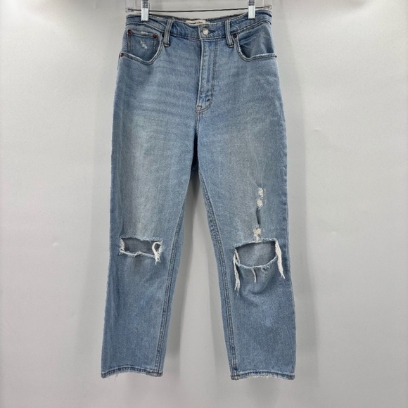 Abercrombie & Fitch The Ankle Straight Ultra High Rise Curve Love Size 27 Petite - Picture 1 of 6